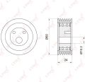 LYNXauto PB-5039 ролик приводного ремня Lada